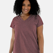 Women's Curvy Collection Fine Jersey V-Neck Tee