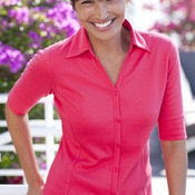 Port Authority® - Ladies Silk Touch™ Interlock Button-Front Polo. L523